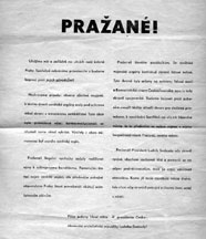 Soviet poster calling for the citizens of Prague not to resist the invasion.