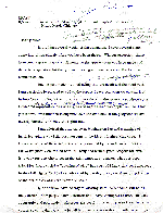 Page 1 of original draft letter from President Nixon. Draft letter is typed on white paper with various hand-written comments written in blue ink.